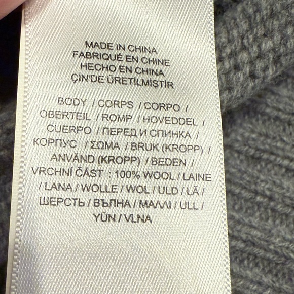 Polo Ralph Lauren 100% Wool Ribbed Turtleneck Sweater XS Gray Women’s - Picture 6 of 6